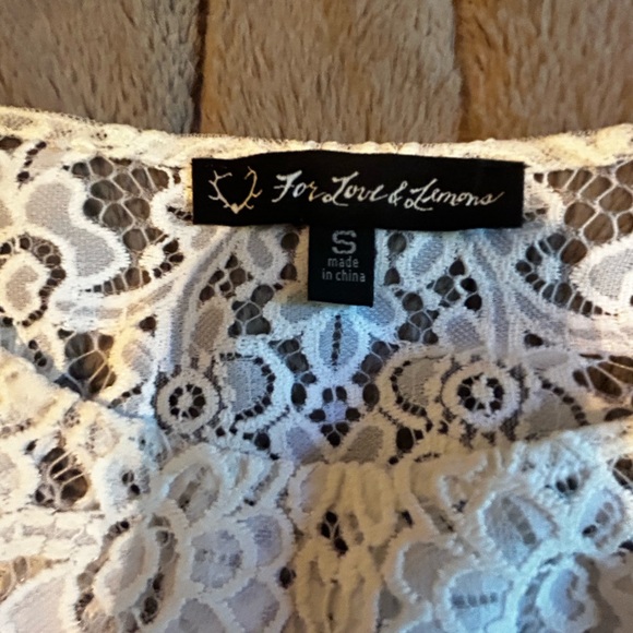 For Love And Lemons Ivory Lace Top - Picture 2 of 3
